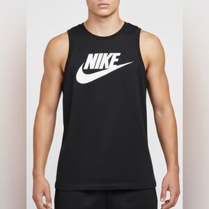 Nike‎ Men's Sportswear Icon Futura Tank Top black white size medium AR4991-013